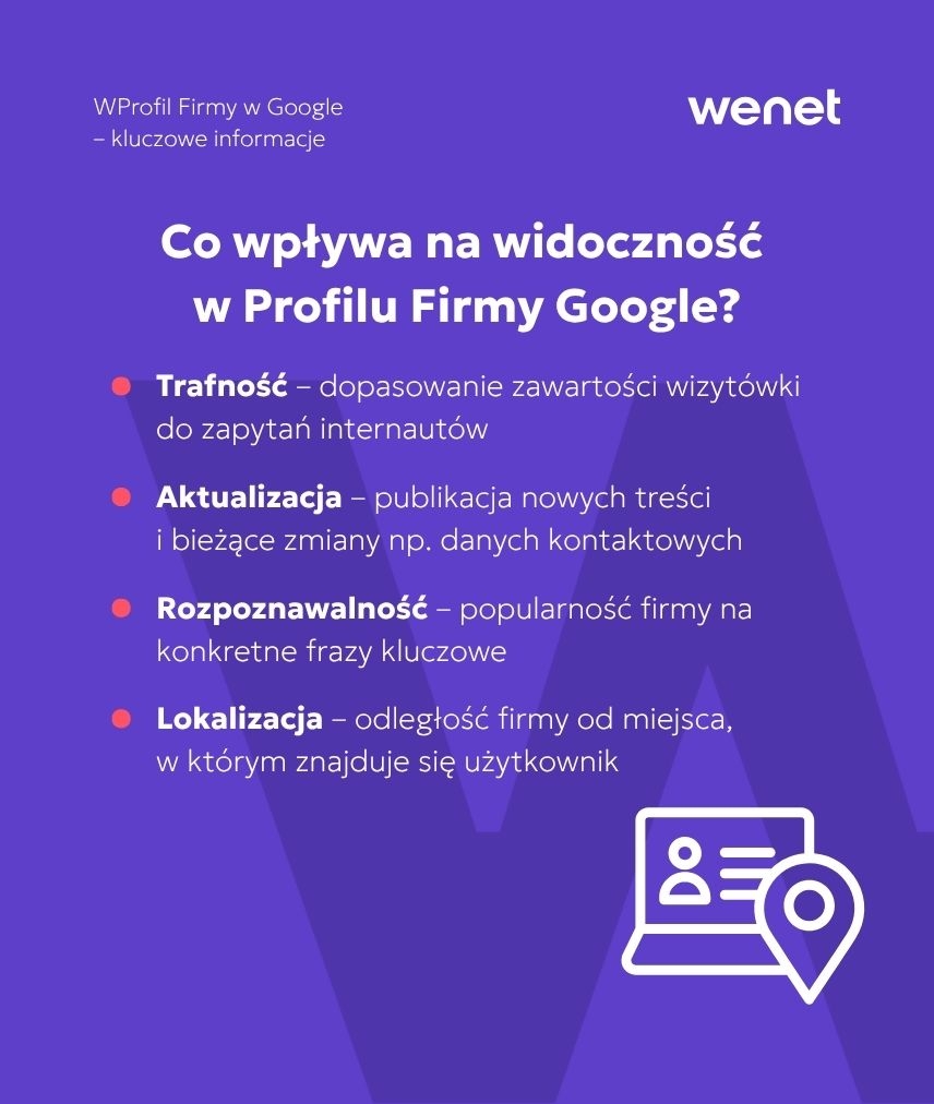 pozycjonowanie lokalne Profil Firmy Google