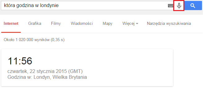 ktora godzina google now
