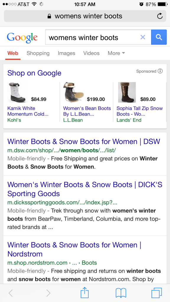 serp mobile friendly