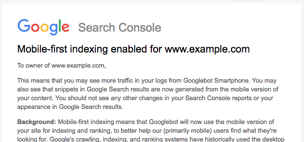 Google Mobile-First Index