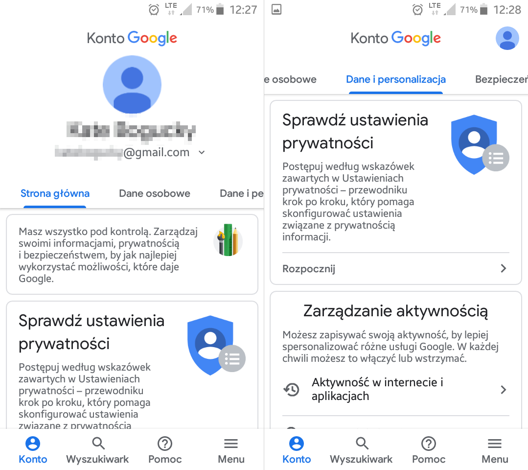 Zmiany w Google - ułatwiony odstęp do ustawień prywatności konta!