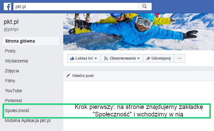 Wejdz na fanpage