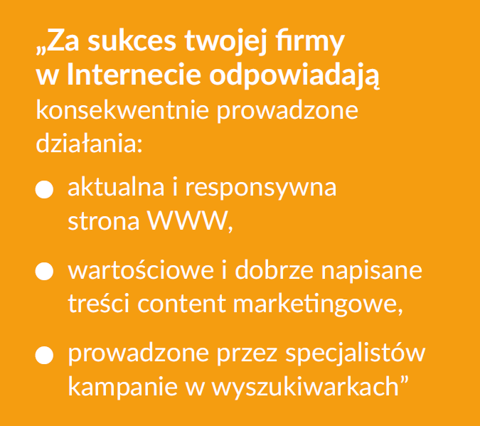 Co odpowiada za sukces Twojej firmy w Internecie 
