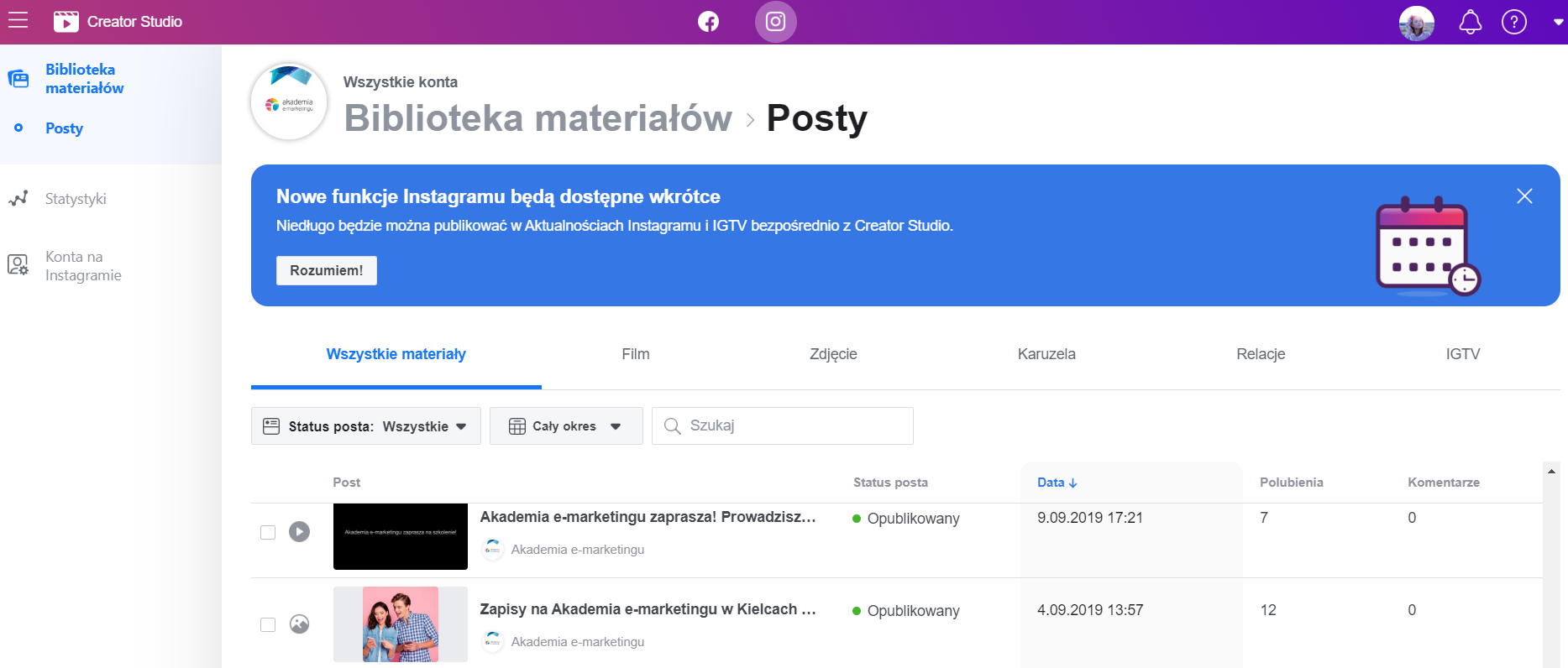 Biblioteka_materialow_Instagram_Creator_studio