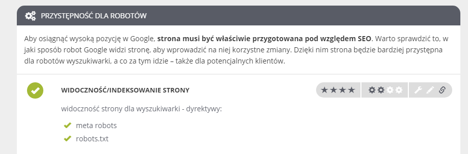 SEO Audyt przystępność dla robotów