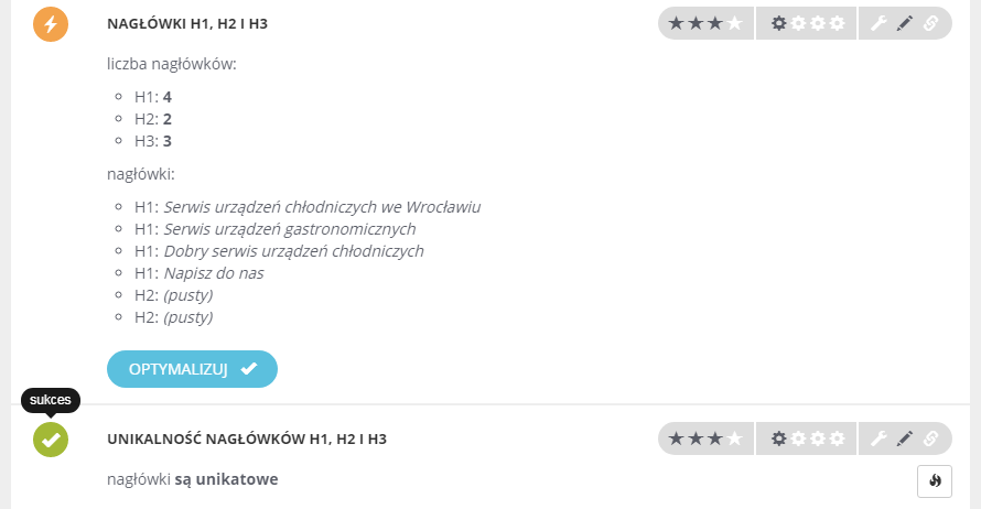 SEO Audyt treść
