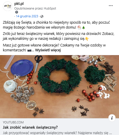 post świąteczny przykład