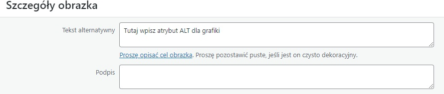 atrybut alt wordpress