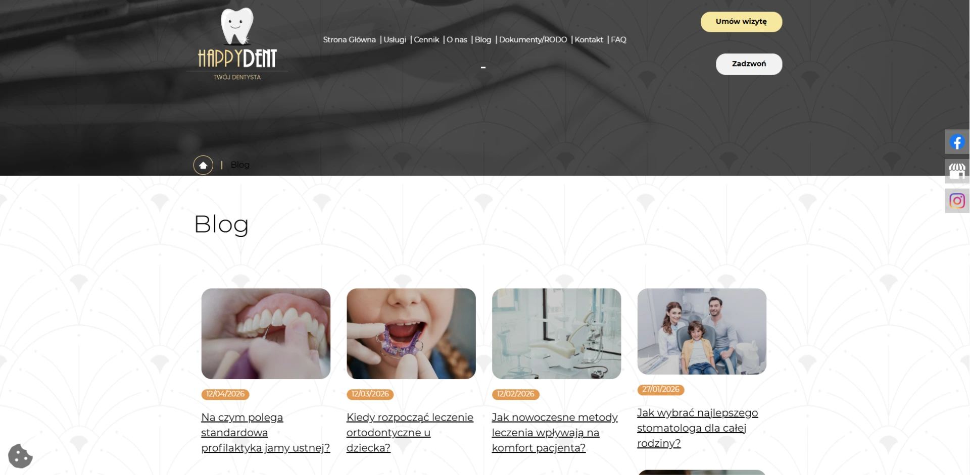 Zrzut z bloga HappyDent